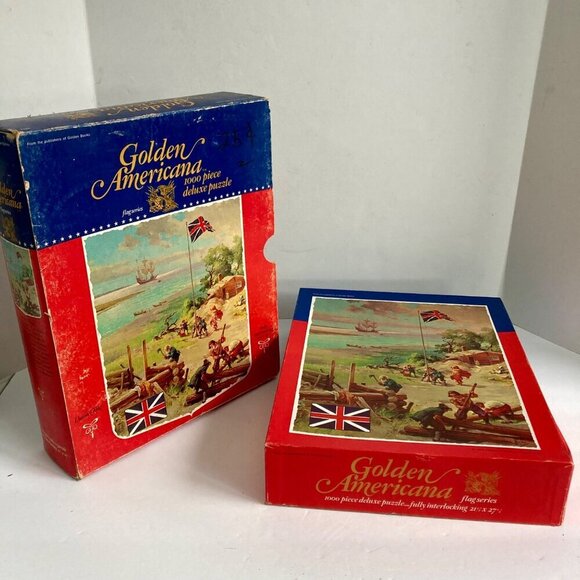 Vintage 1972 Golden Americana 1000-Piece Puzzle Union Flag - Picture 1 of 7